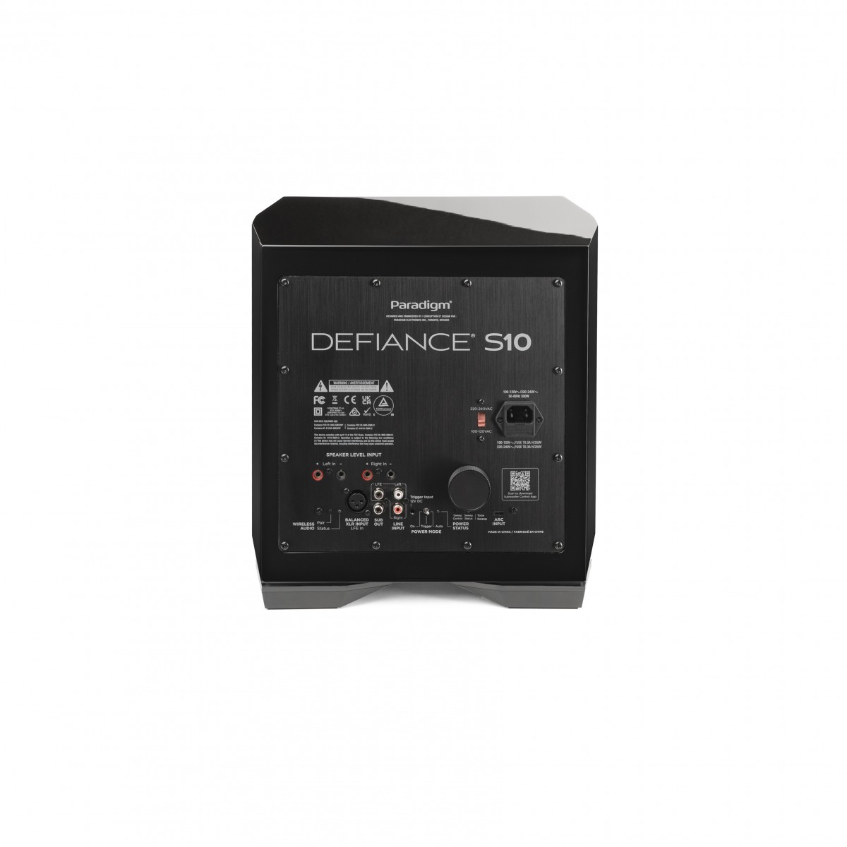 Paradigm Defiance S10 Gloss Black – zamknięta konstrukcja Paradigm Defiance S10 Gloss Black – widok obudowy