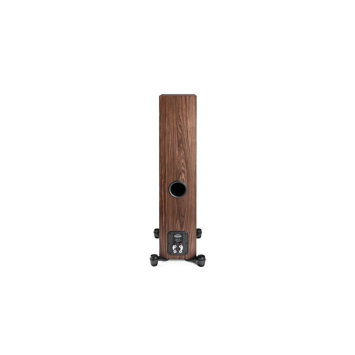 Paradigm Premier 720F v2 Walnut – widok z tyłu Paradigm Premier 720F v2 Walnut – tylna ścianka i port bas-refleks