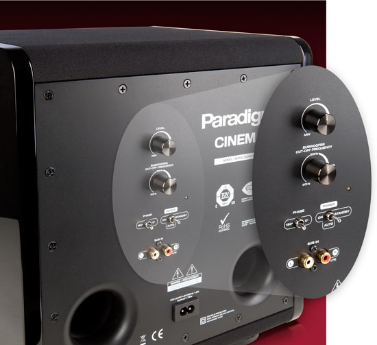 Paradigm Cinema 100 CT Satellite H/Theater System Cinema_sub_rear_3